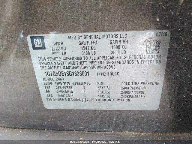 GMC Canyon 2wd Slt 2016 1GTG5DE18G1333091 Image 9