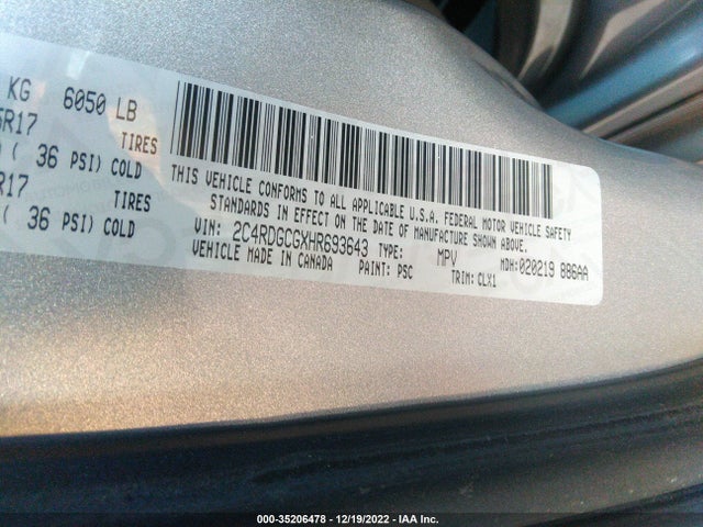 Dodge Grand Caravan 2017 2C4RDGCGXHR693643 Image 22