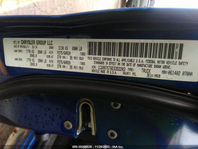 1C6RR7GT6ES352203 RAM 1500 Big Horn