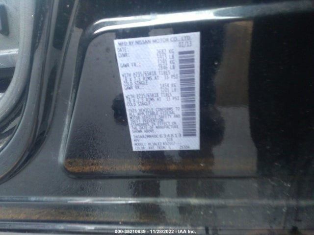 2013 NISSAN PATHFINDER SV VIN: 5N1AR2MN4DC634813