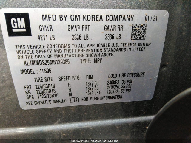 2021 Buick Encore, VIN: KL4MMDS29MB129385