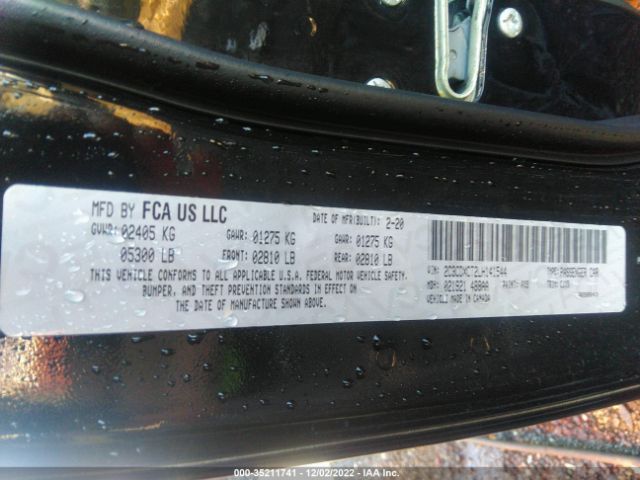 2C3CDXCT2LH141544 Dodge Charger R/t Rwd