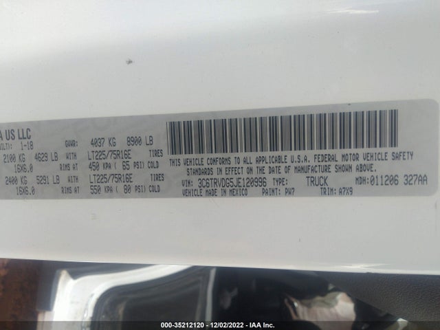 2018 Ram Promaster, VIN: 3C6TRVDG5JE120996