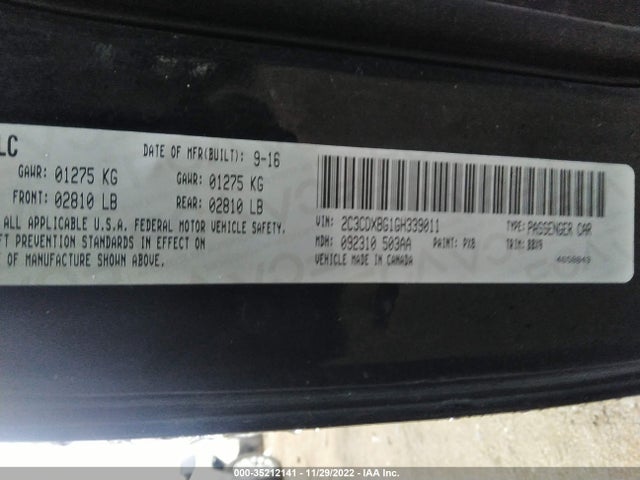 Dodge Charger Se 2016 2C3CDXBG1GH339011 Image 9