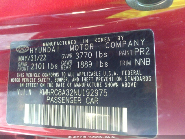 Hyundai Venue Limited 2022 KMHRC8A32NU192975 Image 10