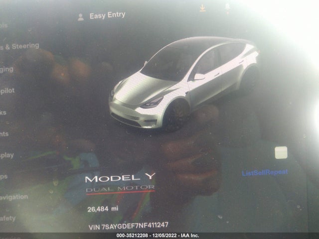 Tesla Model Y Performance 2022 7SAYGDEF7NF411247 Image 7