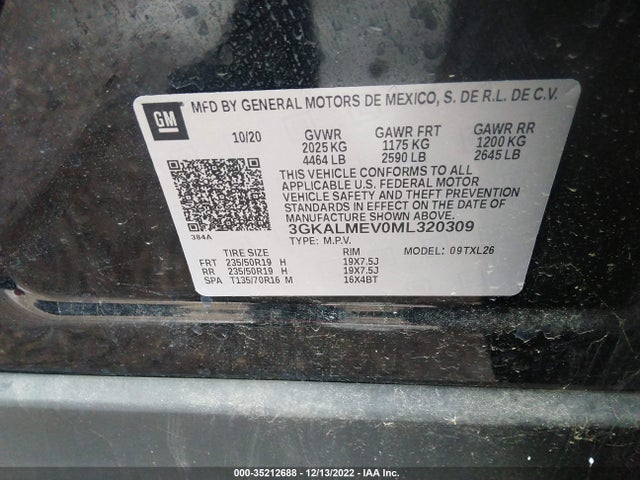 GMC Terrain Sle 2021 3GKALMEV0ML320309 Image 10