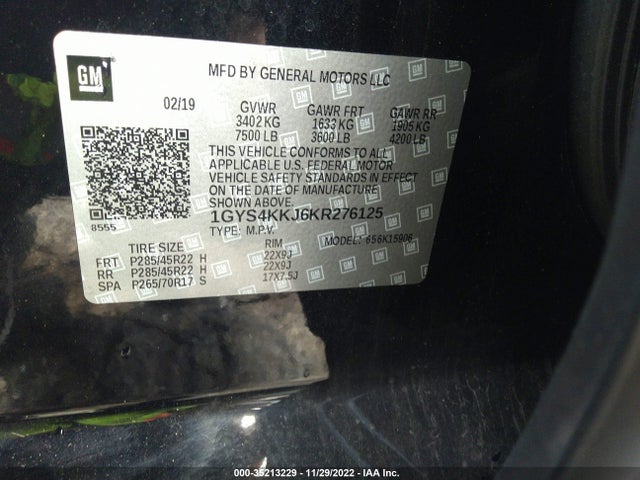 2019 Cadillac Escalade, VIN: 1GYS4KKJ6KR276125