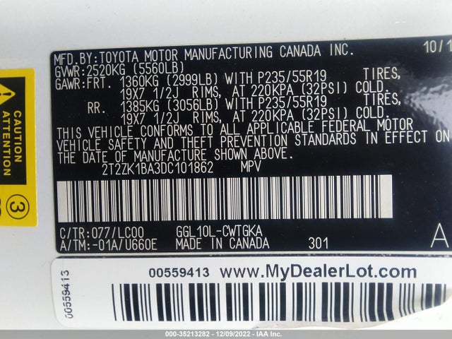 Lexus RX 350 2013 2T2ZK1BA3DC101862 Image 8