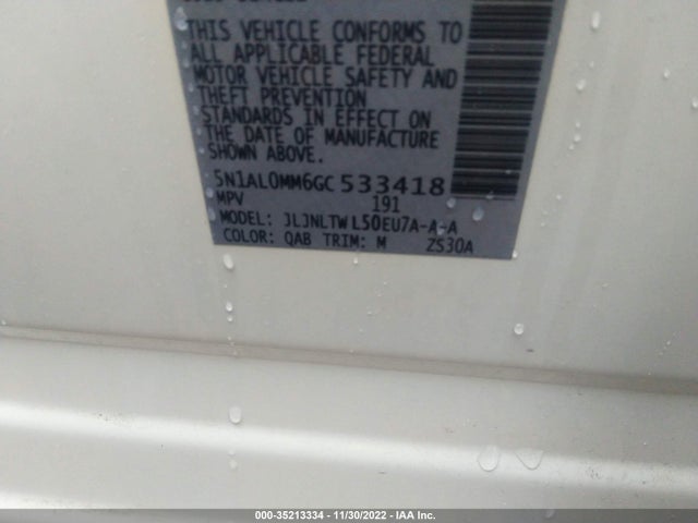 2016 Infiniti QX60, VIN: 5N1AL0MM6GC533418