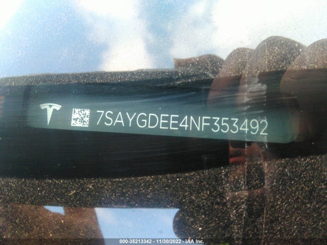 2022 Tesla Model Y, VIN: 7SAYGDEE4NF353492