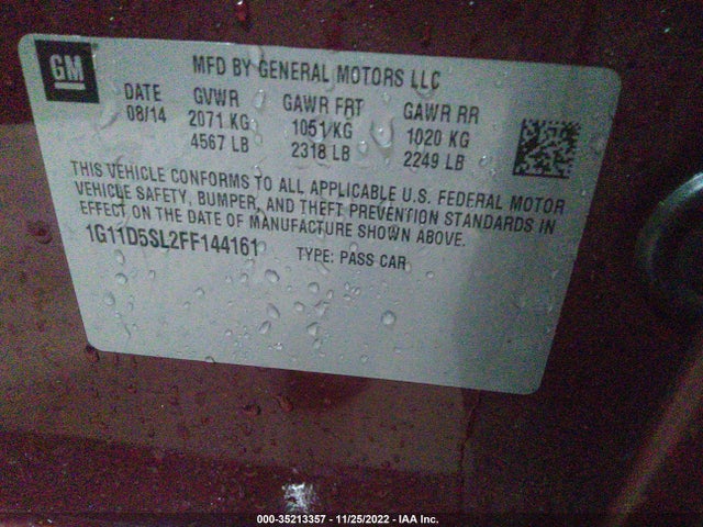 Chevrolet MALIBU LT 2015 1G11D5SL2FF144161 Image 9