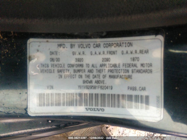 Volvo S40 2001 YV1VS29581F620419 Image 10