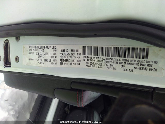 2014 JEEP CHEROKEE TRAILHAWK VIN: 1C4PJMBS4EW111317