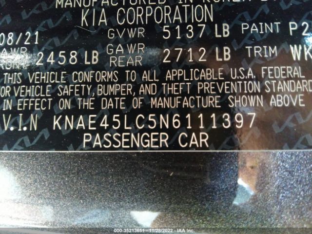 KNAE45LC5N6111397 KIA Stinger Gt1