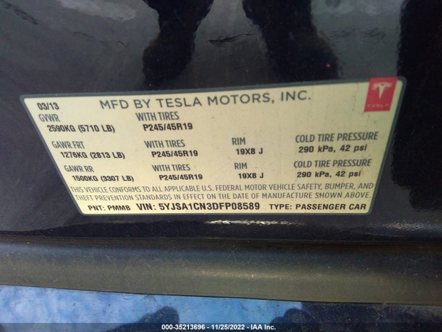 Tesla MODEL S 2013 5YJSA1CN3DFP08589 Image 9