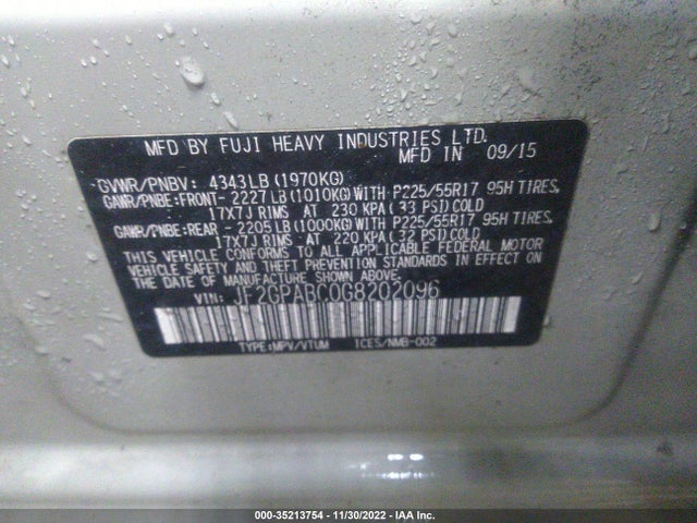 2016 Subaru Crosstrek, VIN: JF2GPABC0G8202096