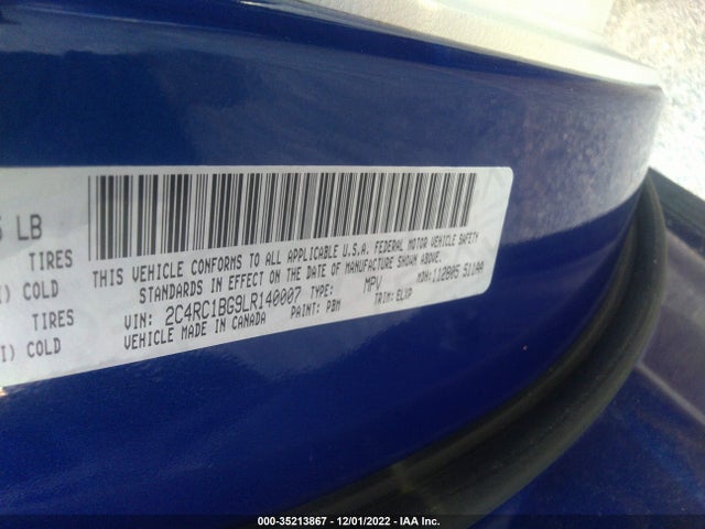 2C4RC1BG9LR140007 Chrysler Pacifica Touring L