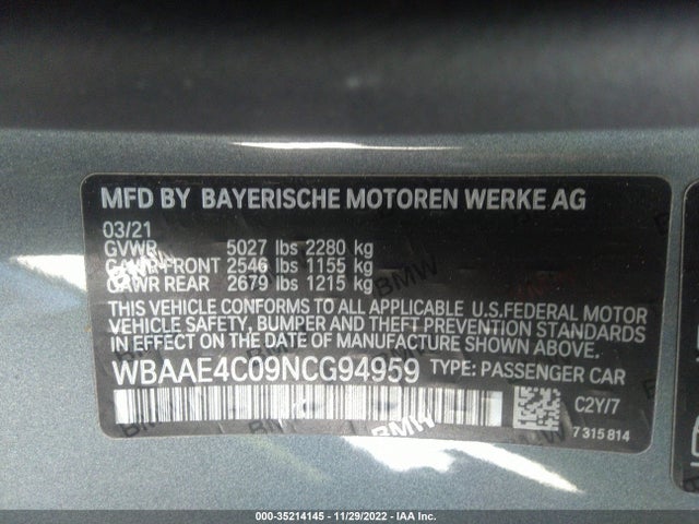 BMW 8 Series 840i 2022 WBAAE4C09NCG94959 Image 9