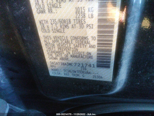 2021 Nissan Rogue, VIN: 5N1AT3BA3MC721741