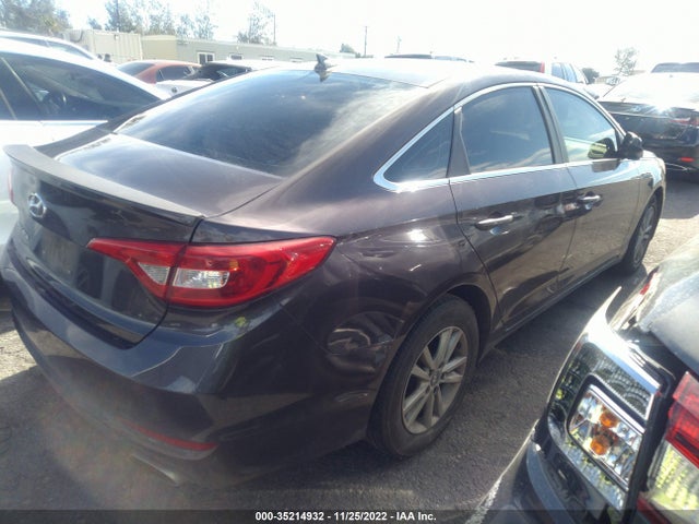 2015 HYUNDAI SONATA 2.4L SE VIN: 5NPE24AF9FH117176