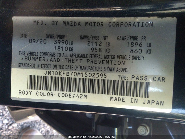 2021 Mazda CX-3, VIN: JM1DKFB70M1502595