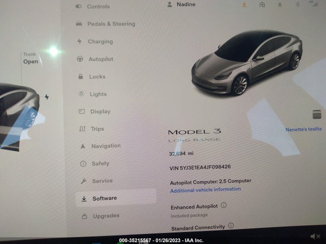 Tesla MODEL 3 2018 5YJ3E1EA4JF098426 Image 8