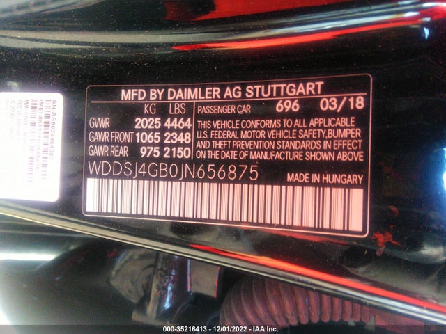 Mercedes-Benz Cla Cla 250 2018 WDDSJ4GB0JN656875 Image 10