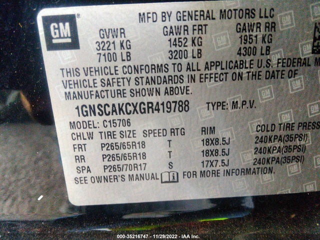 Chevrolet Tahoe Ls 2016 1GNSCAKCXGR419788 Image 9
