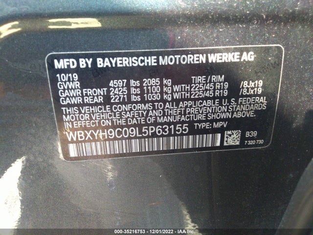 BMW X2 Sdrive28i 2020 аукцион фото