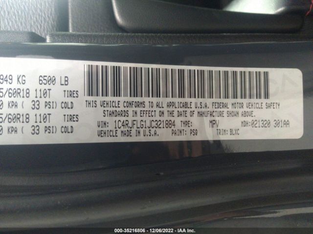 1C4RJFLG1JC321884 Jeep Grand Cherokee Trailhawk