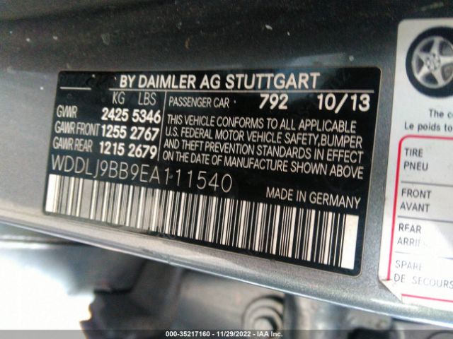 WDDLJ9BB9EA111540 Mercedes-Benz Cls-class Cls 550