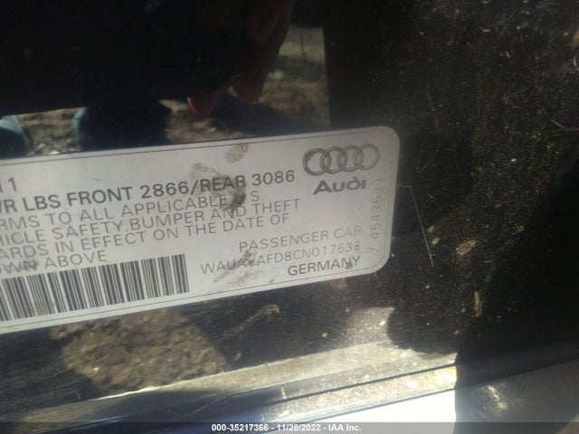 Audi A8 2012 WAUAVAFD8CN017638 Image 9