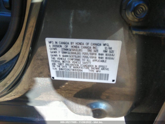Acura MDX 2009 2HNYD28279H511264 Image 10