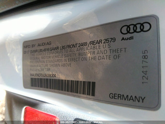 WAUENCF59JA006304 Audi A5 Sportback Premium Plus