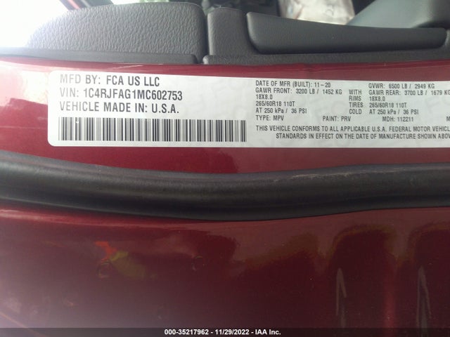 Jeep Grand Cherokee Laredo E 2021 1C4RJFAG1MC602753 Image 10