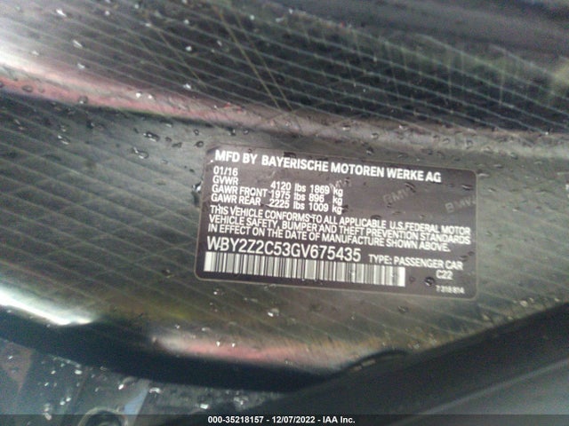 2016 BMW i8, VIN: WBY2Z2C53GV675435