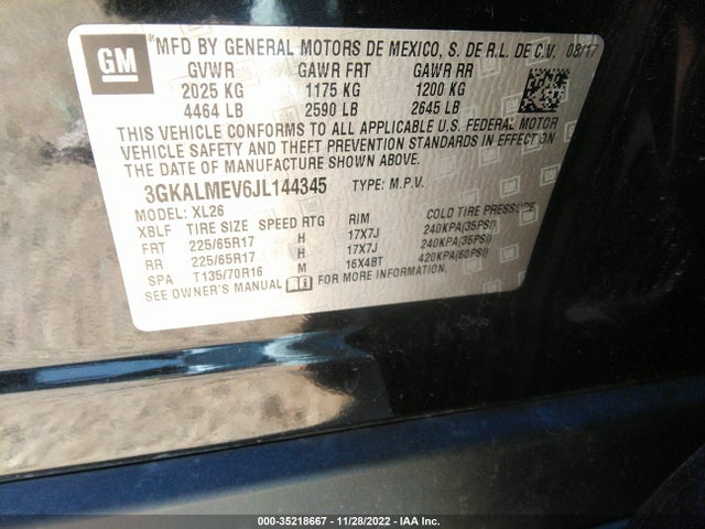 GMC Terrain Sle 2018 3GKALMEV6JL144345 Image 9