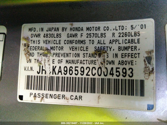 Acura RL 2002 JH4KA96592C004593 Image 11
