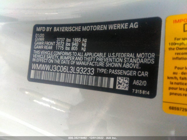 2020 Mini Cooper, VIN: WMWWJ3C06L3L93233