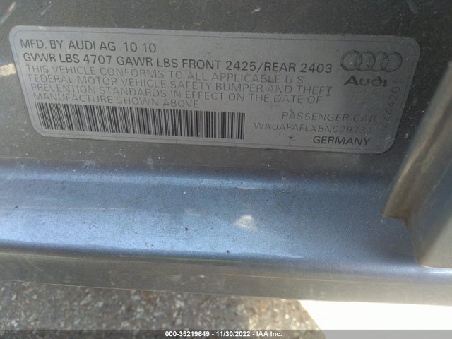 WAUAFAFLXBN029731 Audi A4 2.0t Premium