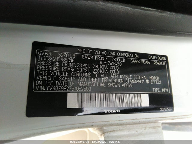 YV4BZ982791052500 Volvo Xc70 3.2l