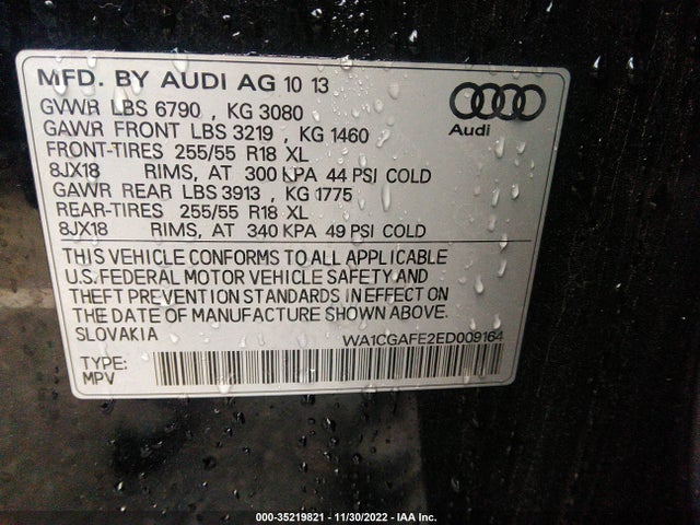 WA1CGAFE2ED009164 Audi Q7 3.0t Premium