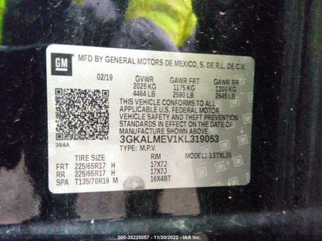 3GKALMEV1KL319053 GMC Terrain Sle