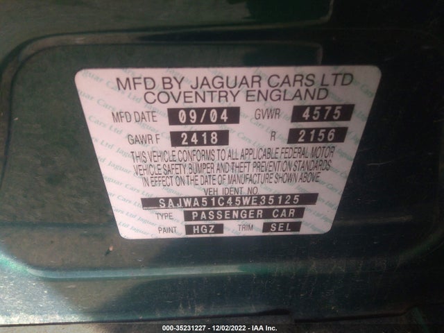 SAJWA51C45WE35125 Jaguar X-type 3.0l