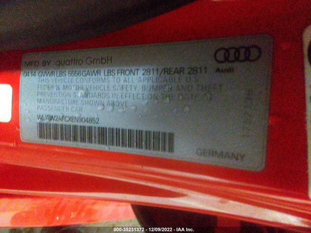 2014 Audi RS 7, VIN: WUAW2AFCXEN904852