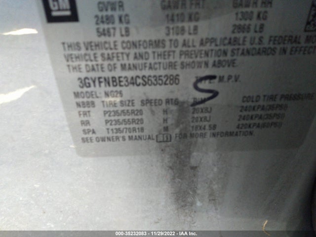 Cadillac Srx Performance Collection 2012 3GYFNBE34CS635286 Image 9