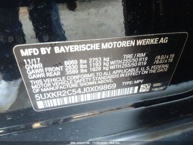 BMW X5 Sdrive35i 2018 5UXKR2C54J0X09869 Image 14