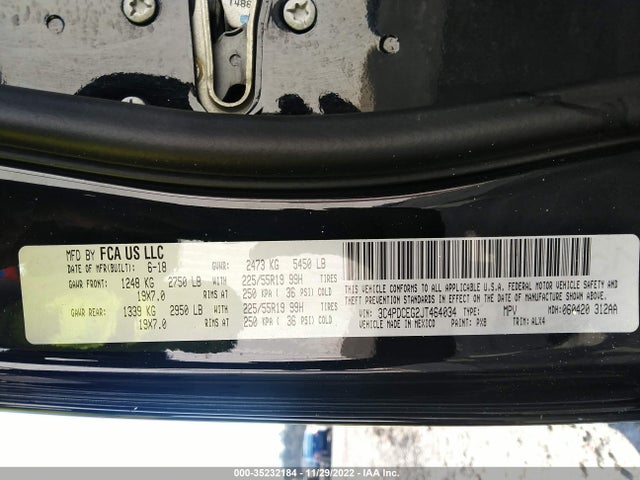 Dodge JOURNEY GT 2018 3C4PDCEG2JT464034 Image 9