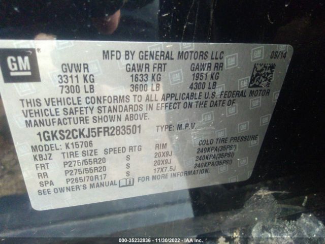 1GKS2CKJ5FR283501 GMC YUKON DENALI
